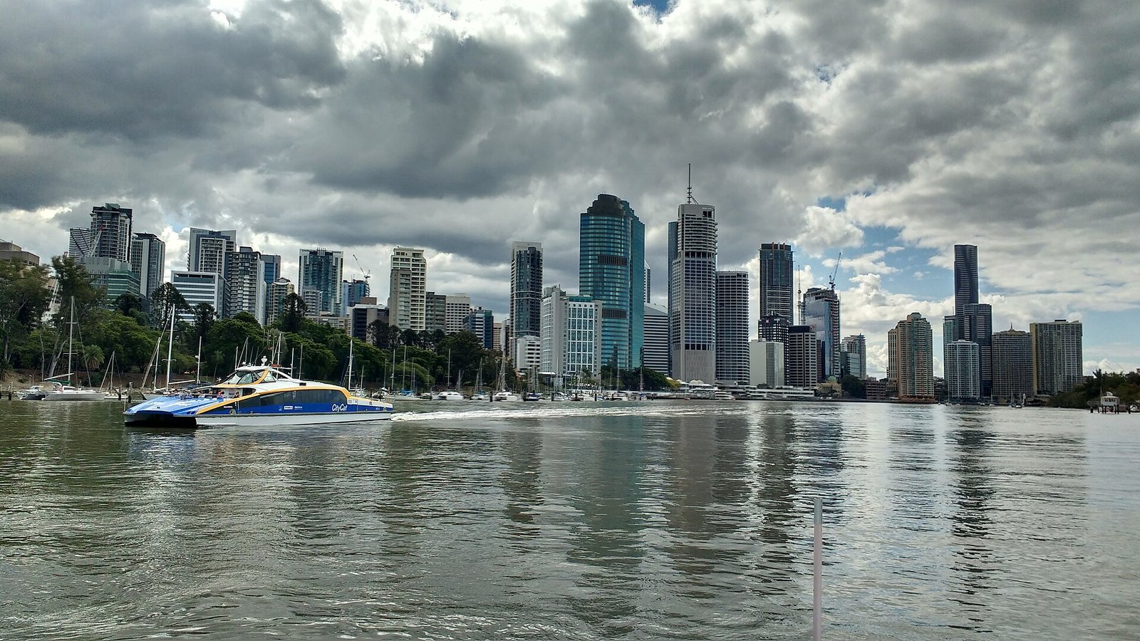 Brisbane's skyline across the river